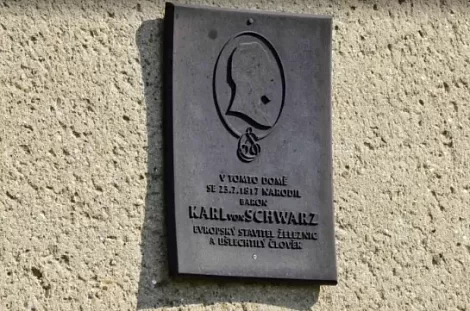 Tablica pamiątkowa Karla Schwarza - Nowy Jiczyn-Żylina